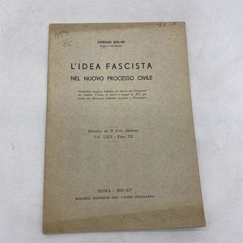 Arrigo solmi idea fascista - arrigo, l'idea