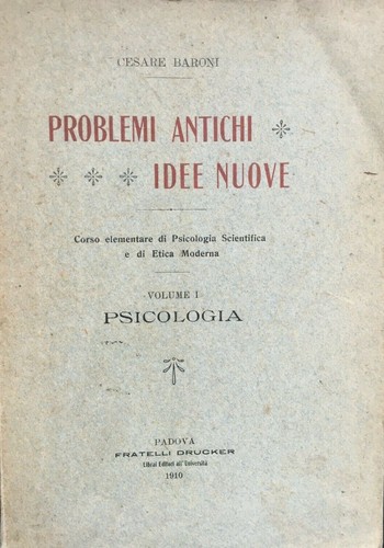 1910 cesare baroni - 1910, problemi